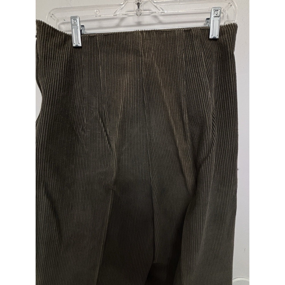 OBR Size Gray Wide Whale Corduroy High Waist Peg Leg Side Zip 29x29 Mom Pant - Picture 5 of 7